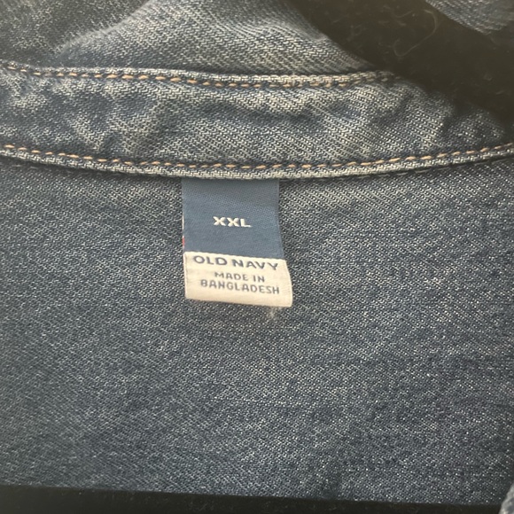 Old navy boyfriend button-down jean tunic - Picture 4 of 4